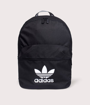 adidas Originals Adicolour Backpack in Black at EQVVS. Front Shot. 