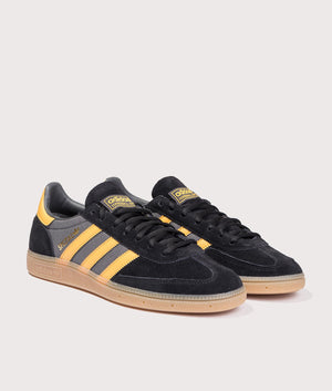 adidas Originals, Handball Spezial Trainers, black, Eqvvs Menswear, front shot angle