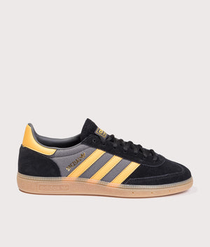 adidas Originals, Handball Spezial Trainers, black, Eqvvs Menswear, side shot angle