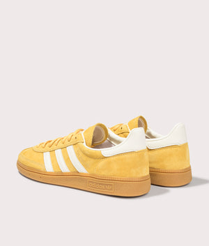 adidas Originals, Handball Spezial Trainers, preloved yellow, Eqvvs Menswear, back shot angle