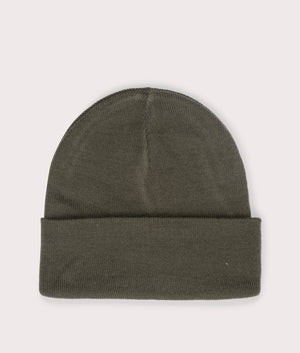 adidas Originals Adicolor Cuff Beanie in Shadow Olive Green. Back Shot at EQVVS