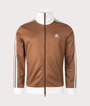 adidas Originals Classic Track Top in Preloved Brown at EQVVS. Front Shot. 