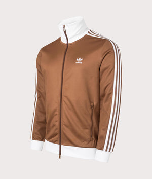 adidas Originals Classic Track Top in Preloved Brown at EQVVS. Side Shot. 