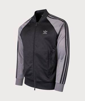 adidas Originals, SST Track Top, black and grey, Eqvvs Menswear, side shot angle