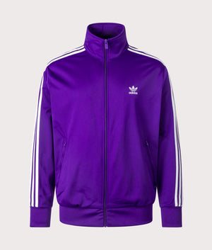 adidas Originals Relaxed Fit Adicolor Classics Firebird Track Top in Collegiate Purple. EQVVS Front Shot