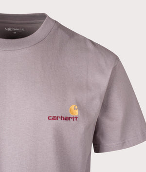 American Script T-shirt in Yosemite. Carhartt WIP. Shot at EQVVS. Detail shot. 