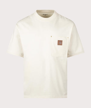 Relaxed Fit Eldon Pocket T-Shirt in Natural from Carhartt WIP. Front angle shot at EQVVS.