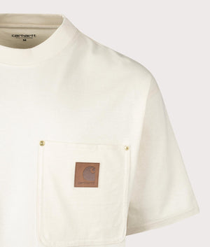 Relaxed Fit Eldon Pocket T-Shirt in Natural from Carhartt WIP. Detail angle shot at EQVVS.