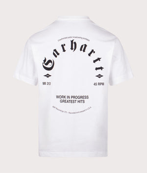 Relaxed Fit Greatest Hits T-Shirt in White/Black from Carhartt WIP. Back angle shot at EQVVS.