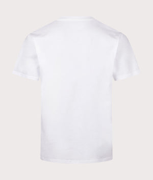 Carhartt WIP Relaxed Fit Label Script T-Shirt in White at EQVVS Menswear Back Shot