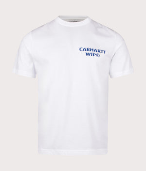 Ice T-Shirt in White from Carhartt WIP. Front angle shot at EQVVS.