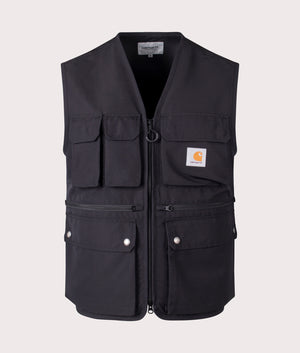 Carhartt WIP Irwin Vest in Black at EQVVS. Front shot. 