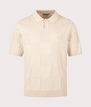 Carhartt WIP  Checker Polo Shirt in Fleur De Se. Shot at EQVVS.  Front detail shot