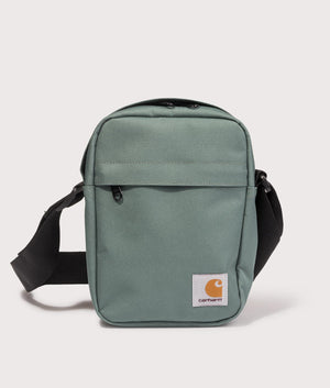 Carhartt WIP Jake Shoulder Pouch Bag in Silver pine green. EQVVS Front Shot.