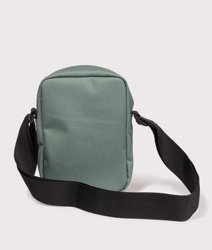 Carhartt WIP Jake Shoulder Pouch Bag in Silver pine green. EQVVS Back Shot.