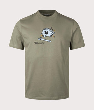 Carhartt WIP Piggybank T-Shirt in Dollar Green, 100% cotton at EQVVS. Front shot. 