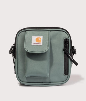 Carhartt WIP Small Essentials Bag in Silver Pine Green. EQVVS Front Shot.