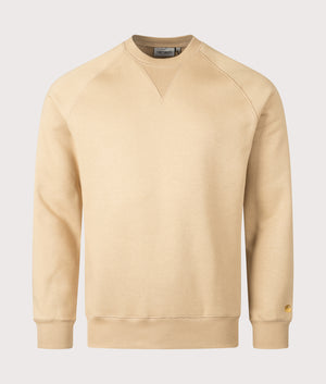 Carhartt WIP Chase Sweatshirt in Dusty H Brown. EQVVS Front Shot.