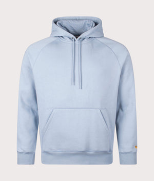 Chase Hoodie in Frosted Blue by Carhartt WIP at EQVVS. Front Angle Shot.