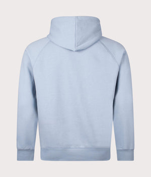 Chase Hoodie in Frosted Blue by Carhartt WIP at EQVVS. Back Detail Shot.