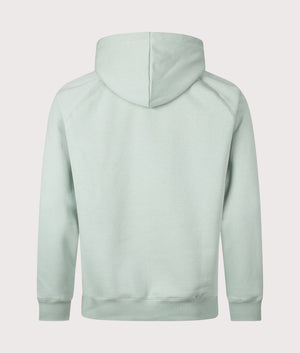 Carhartt WIP Chase Hoodie in Frosted Green. Back shot at EQVVS