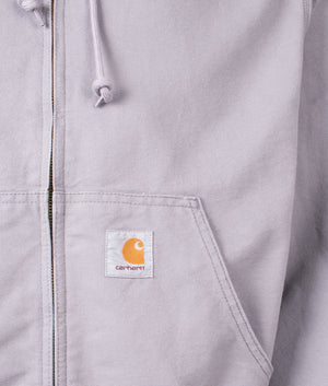 OG Active Jacket in Yosemite from Carhartt WIP. Detail angle shot at EQVVS.