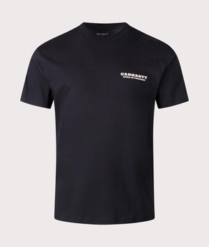 Carhartt WIP Relaxed Fit Runaway T-Shirt in Black/Wax at EQVVS Menswear Front Shot