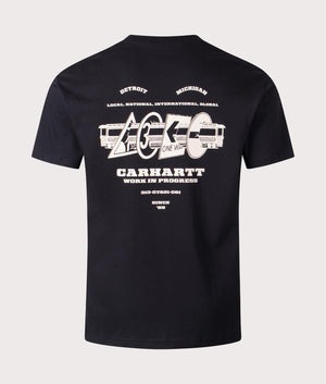 Carhartt WIP Relaxed Fit Runaway T-Shirt in Black/Wax at EQVVS Menswear Back Shot