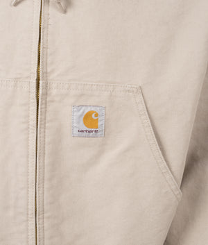 Carhartt WIP OG Active Jacket in Dusky Beige. Shot at EQVVS.  Detail shot. 