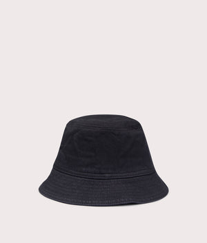 Carhartt WIP Drewe Bucket Hat in Black. Shot at EQVVS. Back shot 