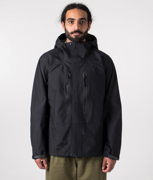 2.5L Hiker Rain Jacket in black by and wander shot at EQVVS. Front shot. 