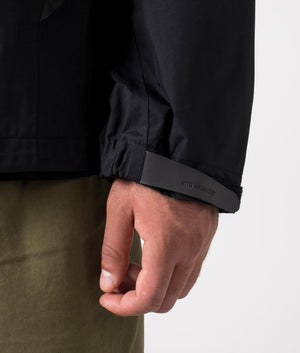 2.5L Hiker Rain Jacket in black by and wander shot at EQVVS. Detail shot. 
