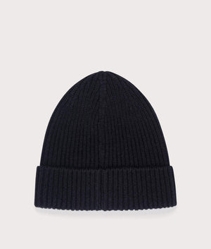 and wander Shetland Wool Knit Cap in Black, 100% Wool. At EQVVS. Back shot