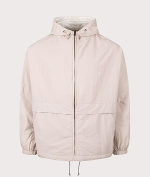 nanamica Reversible Hooded Jacket in Sand Beige. EQVVS Front Shot.