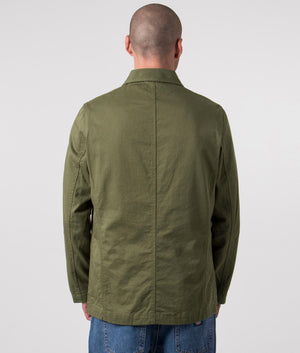 Universal Works Bakers Jacket Light Olive, EQVVS, Reverse