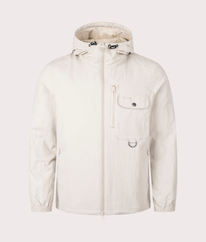 Barbour Angler Showerproof Jacket for Men in mist at EQVVS Front Shot