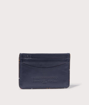 Barbour Chatton Leather Card Holder in Navy, 100% Leather. EQVVS Back Shot