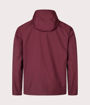 Barbour Lifestyle Barbour Hooded Domus Waterproof Jacket in Bordeaux. At EQVVS Menswear. Back shot