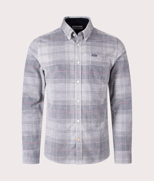 Barbour Blair Tailored Tartan Cord Shirt in Blue Granite. EQVVS Front Shot