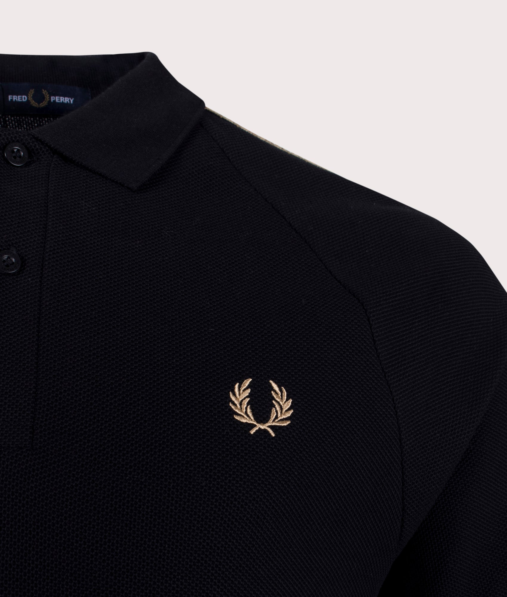 Honeycomb Taped Polo Shirt Black Fred Perry EQVVS