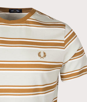 Stripe T-Shirt in Slkpea by Fred Perry. EQVVS Detail Shot.