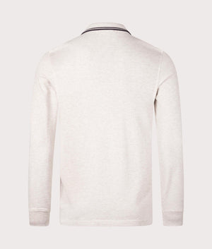 Long Sleeve Twin Tipped Polo Shirt in Porridge Marl by Fred Perry. EQVVS Shot.