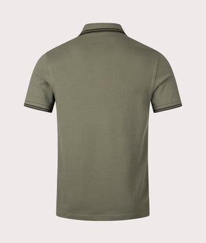 The Twin Tipped Fred Perry Polo Shirt in Laurel Wreath Green by Fred Perry. EQVVS Shot.