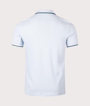 Fred Perry Twin Tipped Polo Shirt in Light Ice, 100% Cotton at EQVVS. Back Shot.