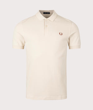 The Fred Perry Polo Shirt in Oatmeal by Fred Perry. EQVVS Shot. 