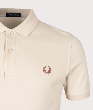 The Fred Perry Polo Shirt in Oatmeal by Fred Perry. EQVVS Shot.