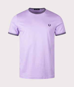 Twin Tipped T-Shirt in Ultra Violet by Fred Perry. EQVVS Shot. 