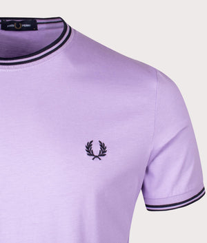 Twin Tipped T-Shirt in Ultra Violet by Fred Perry. EQVVS Shot.