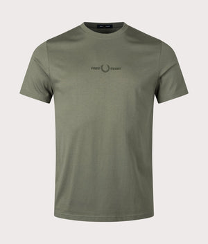 Embroidered T-Shirt in Laurel Wreath Green. EQVVS Shot. 