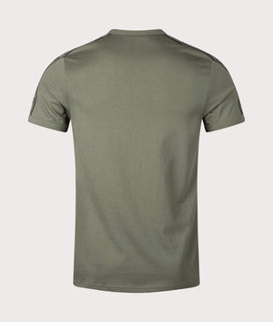 Contrast Tape Ringer T-Shirt in Laurel Wreath Green by Fred Perry. EQVVS Shot.